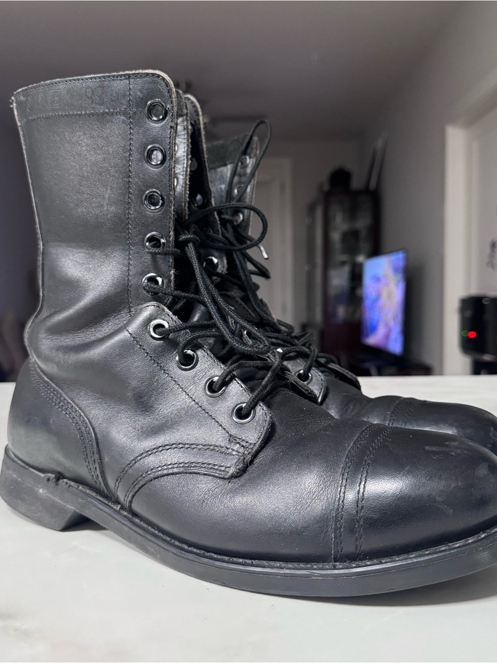 Biltrite Leather Steel Toe Combat Boots “ANSI Z41.1-1991/75” Mens Size 10.5